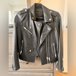 BLANKNYC LEATHER FAUX LEATHER MOTO STYLE JACKET